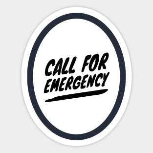 Call For Emergency Sticker